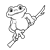 Frog on a Branch Line PNG