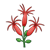 Cluster of 3 Red Flowers Color PNG