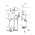 Bible Times Boy and Girl Line PNG