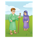 Bible Times Boy and Girl in field scene