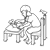 Boy Playing Doctor Line PNG