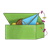 Green Toy Box Color PNG