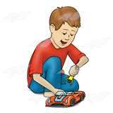Boy Playing with Toys