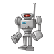 Robot with antenna