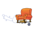 Overstuffed Orange Chair Color PNG