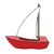 Red Sailboat Color PNG