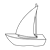 Red Sailboat Line PNG