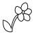 White Flower Line PNG