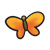 Orange Butterfly Color PNG