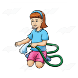 Girl with Water Hose