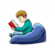 Boy in Beanbag Chair Color PDF