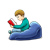 Boy in Beanbag Chair Color PNG