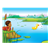 At the Pond Color PNG