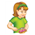 Girl with Jam and Bread Color PDF
