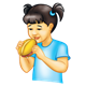 Girl Eating Sandwich jam sandwich