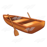 Wooden Rowboat
