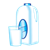 Jug and Glass of Milk Color PNG