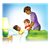 Caring for Sick Boy Color PNG