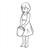 Girl Standing with Pail Line PDF