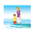 Mom and Son Jumping Waves Color PDF
