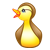 Brown Duckling 4 Color PNG