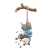 Opossum Playing a Fiddle Color PNG