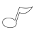 Single Eighth Note Line PNG