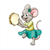 Mouse Playing Tambourine Color PDF