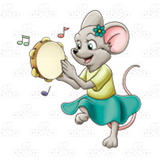 Mouse Playing Tambourine