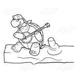 Turtle Playing a Banjo