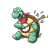Turtle Playing a Banjo Color PNG