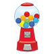 Red Gumball Machine  with gumballs