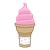 Soft-Serve Strawberry Cone Color PNG