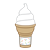 Soft-Serve Vanilla Cone Color PNG