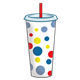 Large Drink Cup polka dot