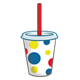 Small Drink Cup polka dots