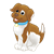 Brown and White Puppy Color PNG