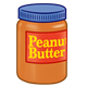 Peanut Butter Jar with blue lid