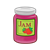 Strawberry Jam Jar Color PNG
