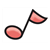 Pink Eighth Note Color PDF