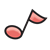 Pink Eighth Note Color PNG