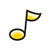 Yellow Eighth Note Color PDF