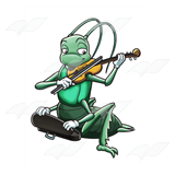 Cricket Playing a Violin