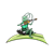 Cricket Playing a Violin Color PNG