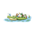 Alligator with a Band Color PNG