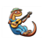 Salamander Playing Guitar Color PDF