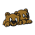 Two Bears Color PNG