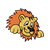 Lion with Mane Color PNG