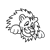 Lion with Mane Line PNG