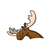 Moose with Antlers Color PDF